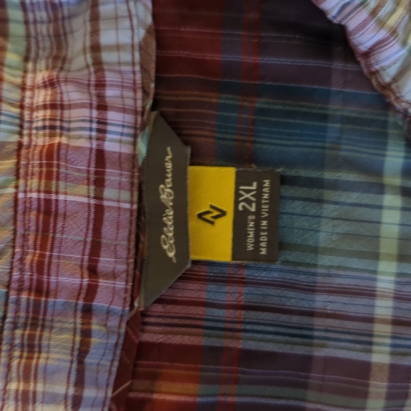 Eddie Bauer plaid long sleeve button down shirt size 2XL - Picture 4 of 6